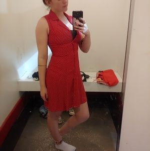 Vintage red and white polka dot dress